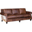 Coyote Tan Leather Longhorn Dark Hide Sofa 4300LH10