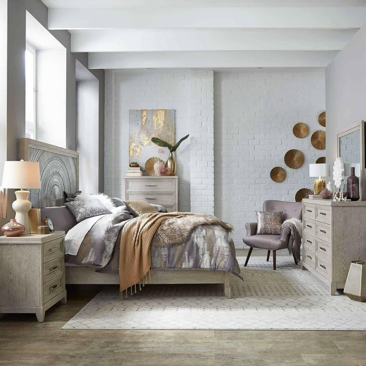 Belmar 902 Queen Headboard, Chest, & Dresser/Mirror.