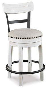 Valebeck White Swivel Barstool D546-524.