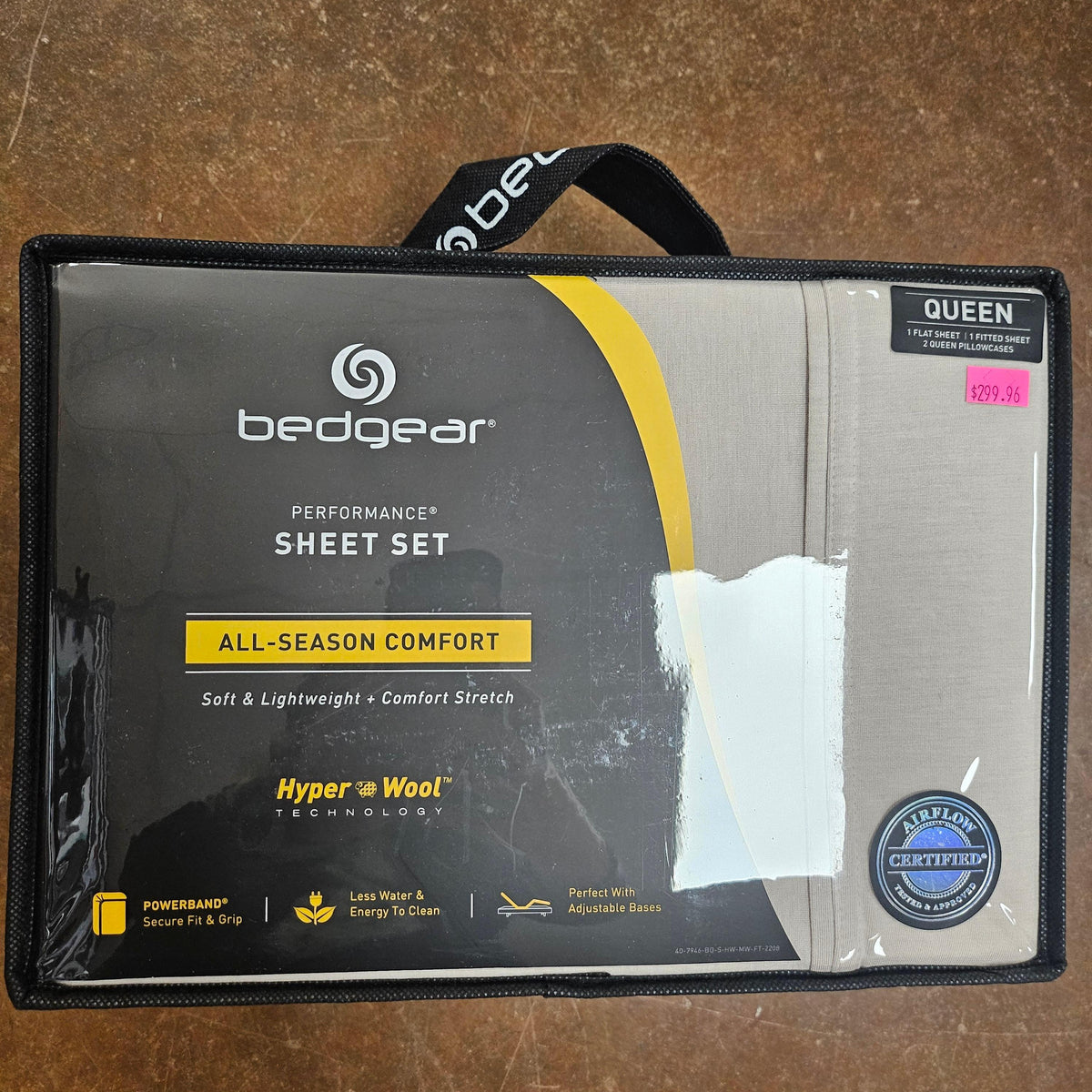 Hyper-Wool Sheet Set Medium Beige Queen Sheets BGS199705.