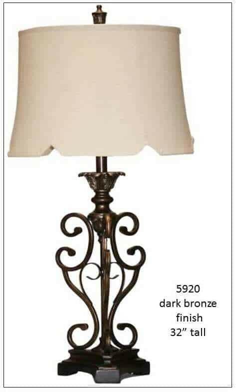 H & H Lamp 5920 Dark Bronze Lamp.