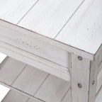 Lake House White Chairside End Table 110W-OT1021