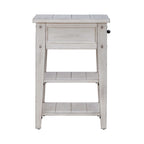 Lake House White Chairside End Table 110W-OT1021