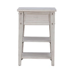Lake House White Chairside End Table 110W-OT1021