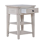 Lake House White Chairside End Table 110W-OT1021