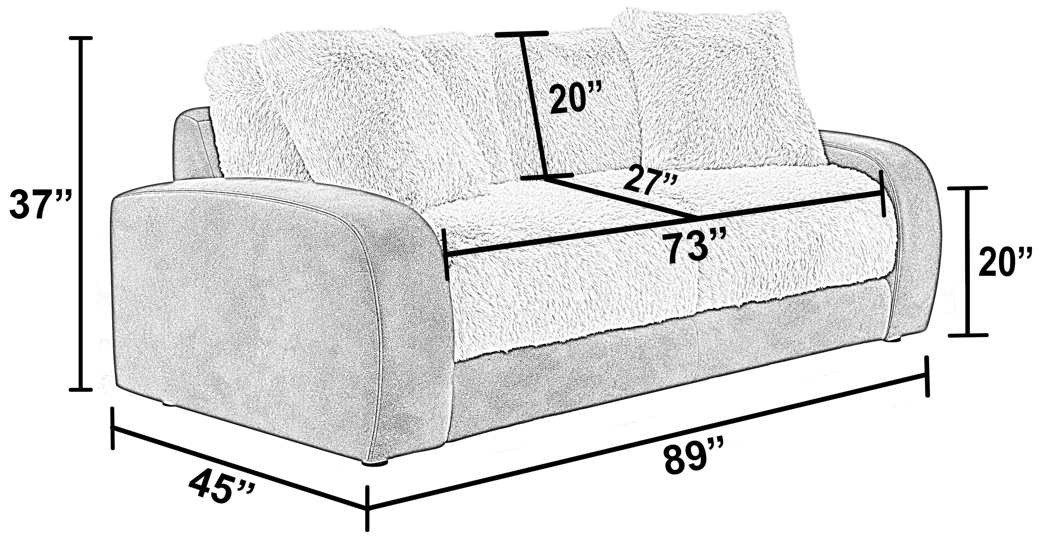 Snowball Taupe Sofa 132003-117619