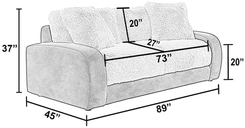 Snowball Taupe Sofa 132003-117619