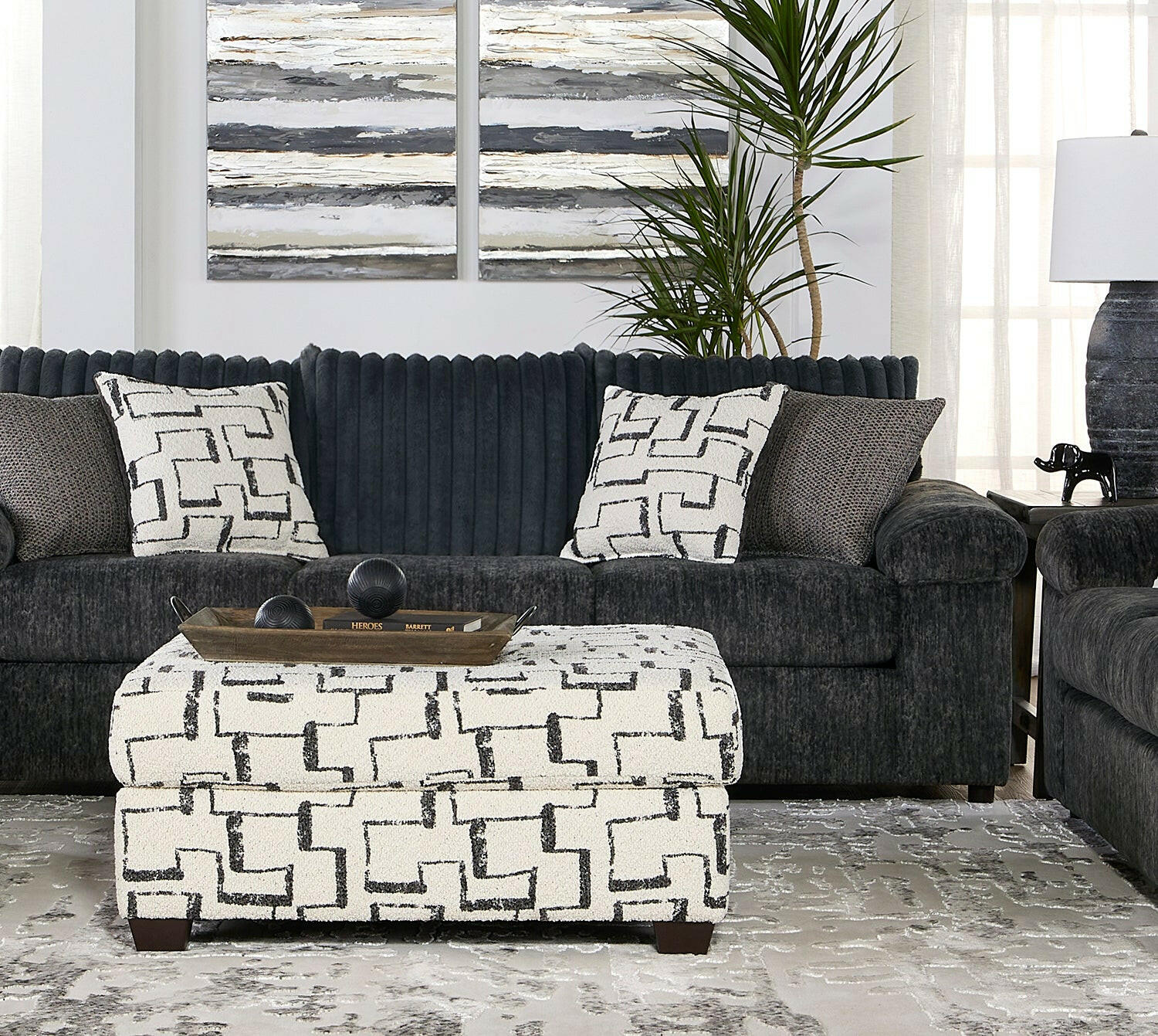 Galactic Charcoal Sectional 19950