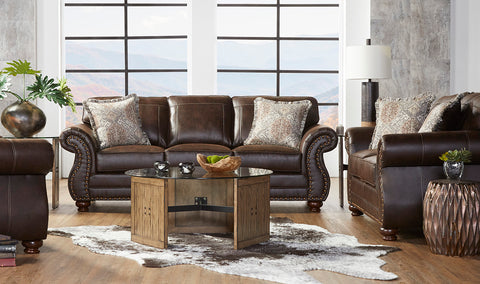 Ridgeline Brownie Sofa & Loveseat 17400