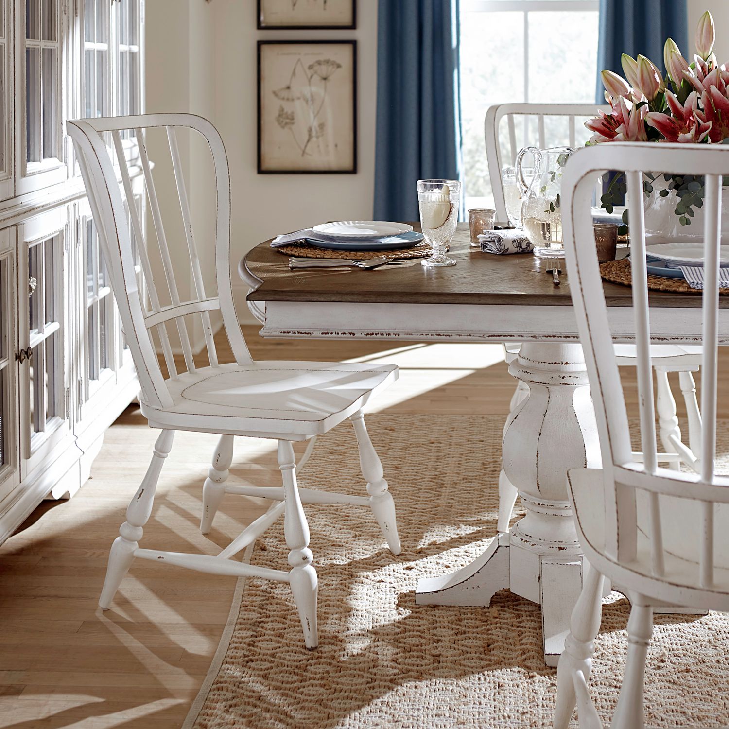 Magnolia Manor Table & 8 Chairs 244-C1000S-P4424-T4424 - Darseys Furniture & Mattress
