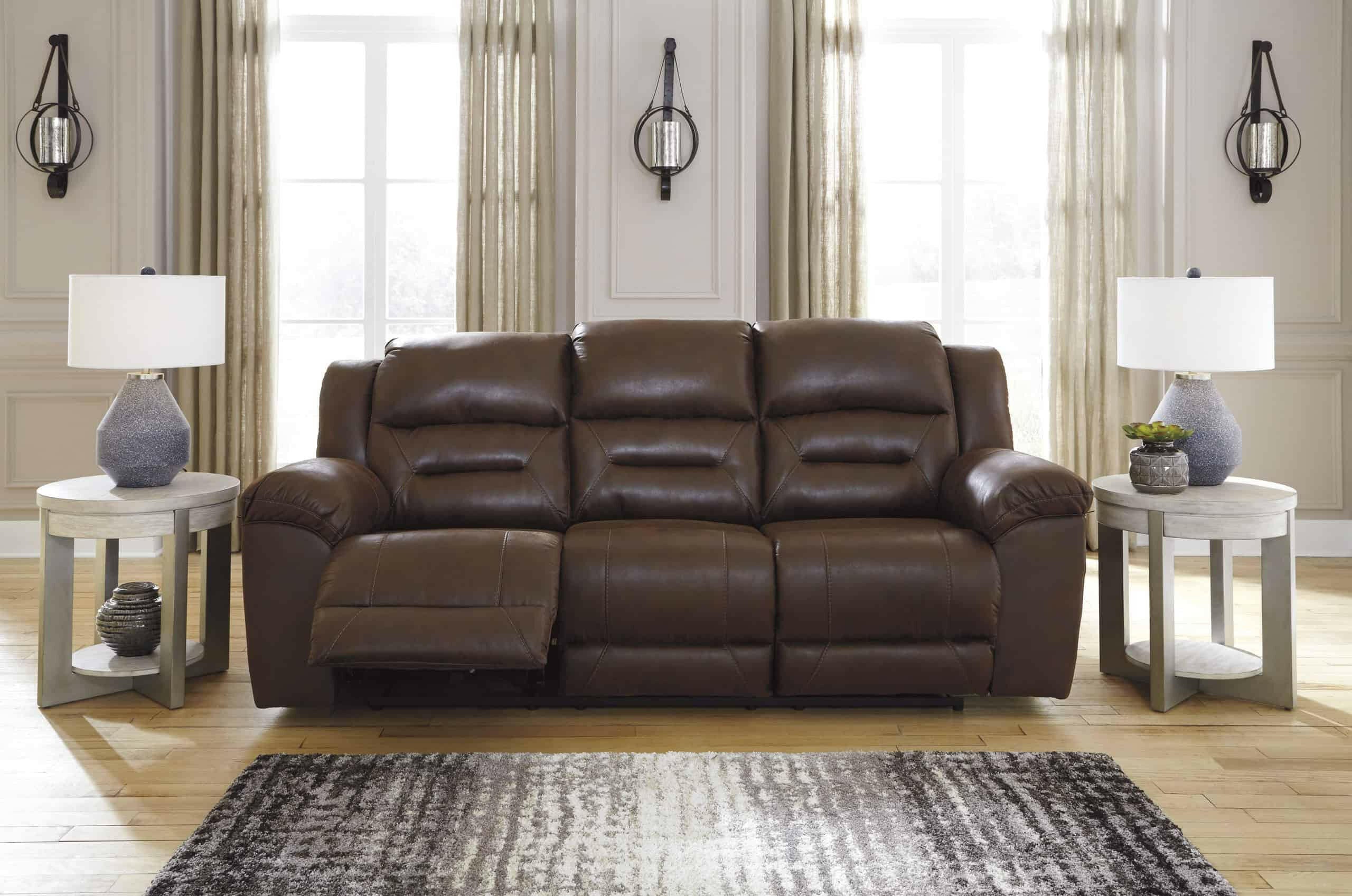 Stoneland Chocolate Reclining Sofa 3990488.
