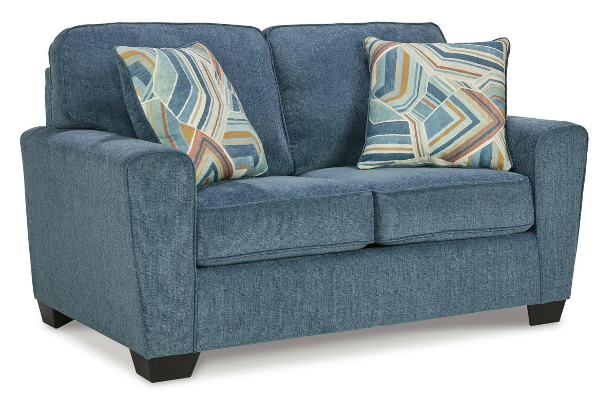 Cashton Blue Loveseat 4060535