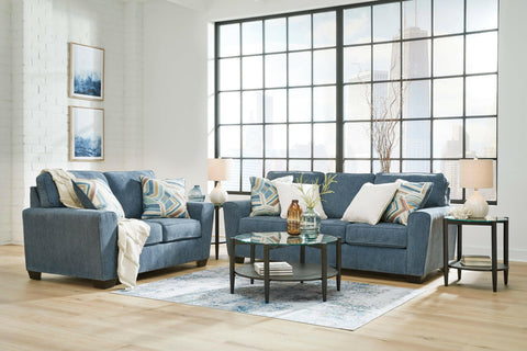 Cashton Blue Sofa & Loveseat 40605