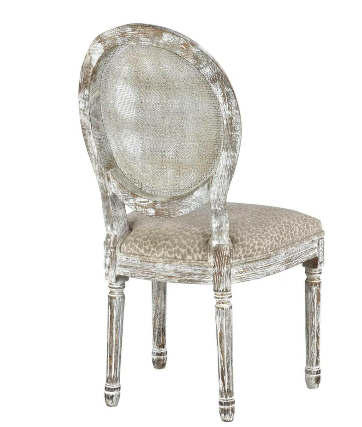 22544/52519 Robertson Table & 4 Maxwell Snow Leopard Chairs