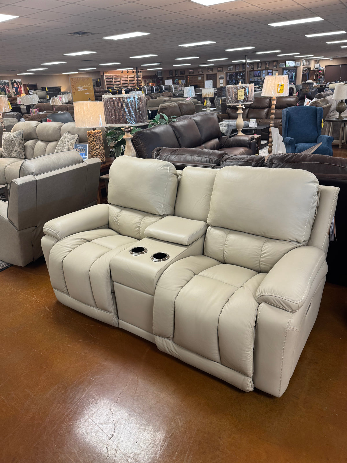 Greyson Power Reclining Loveseat with Headrest and Lumbar 530-X49-LB1930-32