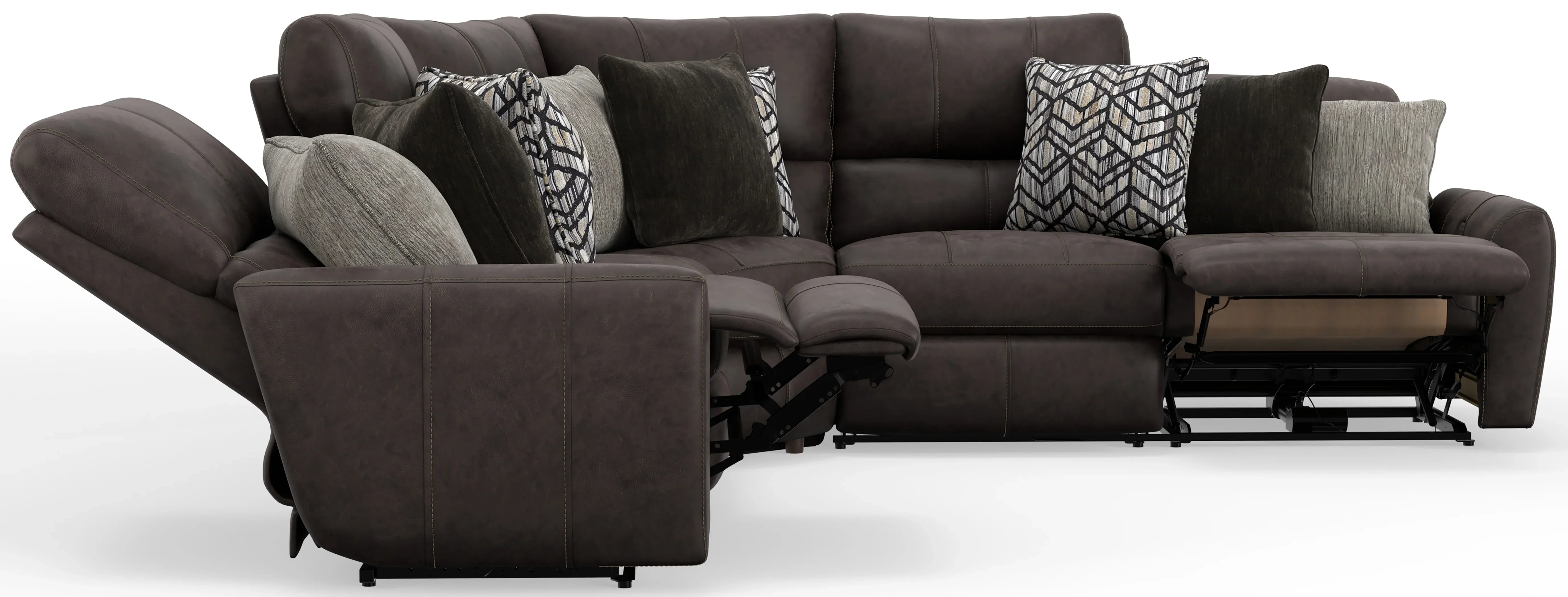 Royster Sable Reclining Sectional 64288/87/86-1277-9 - Darseys Furniture & Mattress