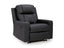 Mackmenville Carbon Recliner 7471329 in dark gray with contrast stitching and a side-mounted recline lever.