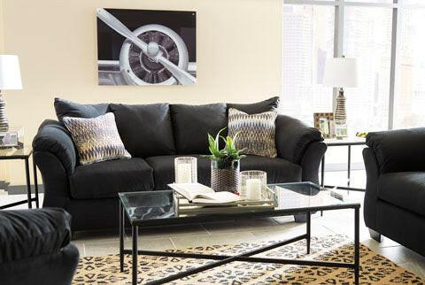 75008 Darcy Black Sofa, Loveseat - Darseys Furniture & MattressAshley