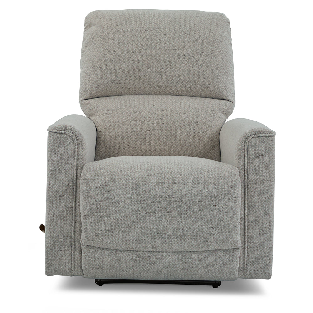 La-Z-Boy Cade Recliner 803-10-D2068-93 in light gray, upholstered in a textured fabric with a waterfall chaise seat.