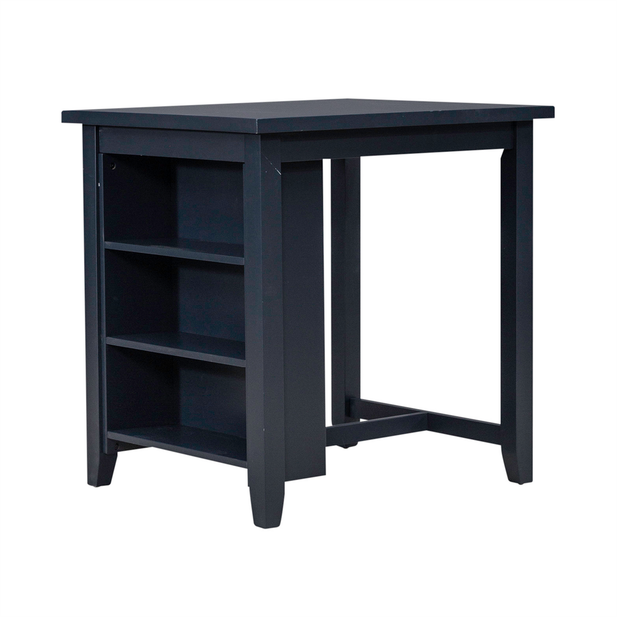 Introducing the Brook Creek Table and 2 Chairs 942NY-CD-3CTS by Liberty Furniture—a sleek black wooden dining set featuring a simple rectangular tabletop inspired by the elegance of the Brook Creek collection. The table is built with straight legs and a sturdy frame, offering versatile use as an ideal solution for small space dining or as a functional workspace.