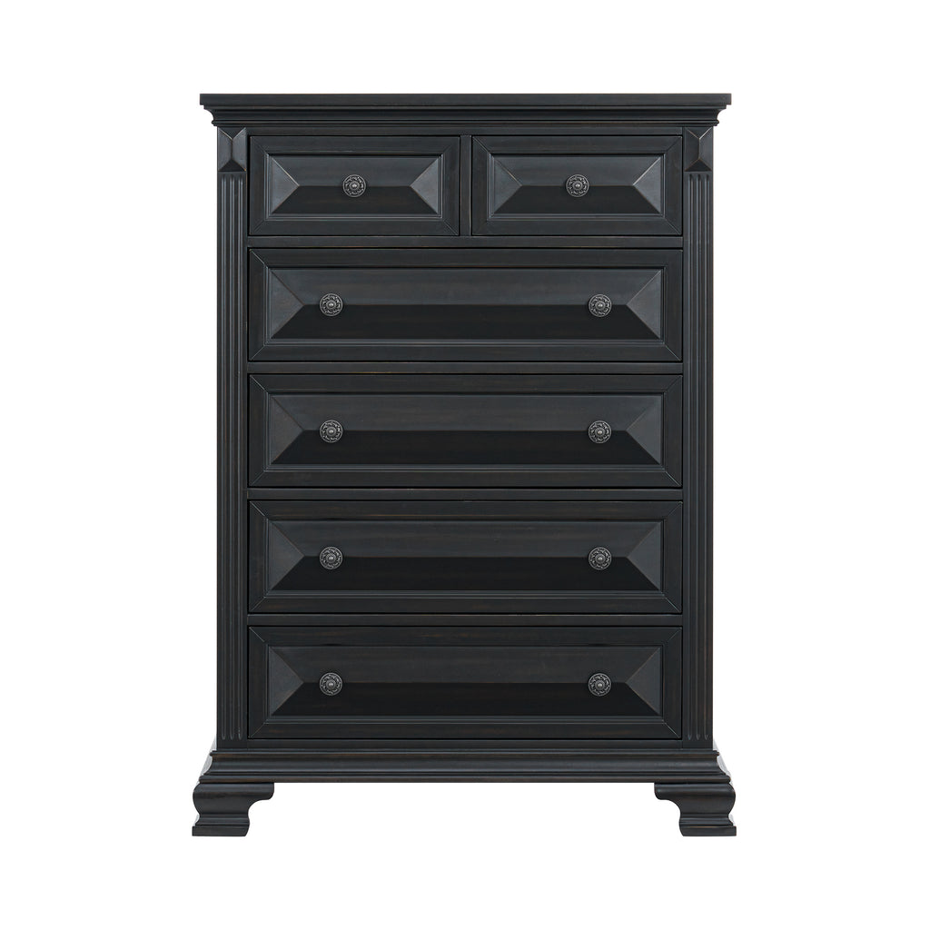 Bridgestone Black Queen Bed, Chest, Nightstand B-10980-8