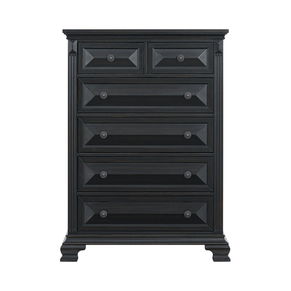 Bridgestone Black Queen Bed, Chest, Nightstand B-10980-8