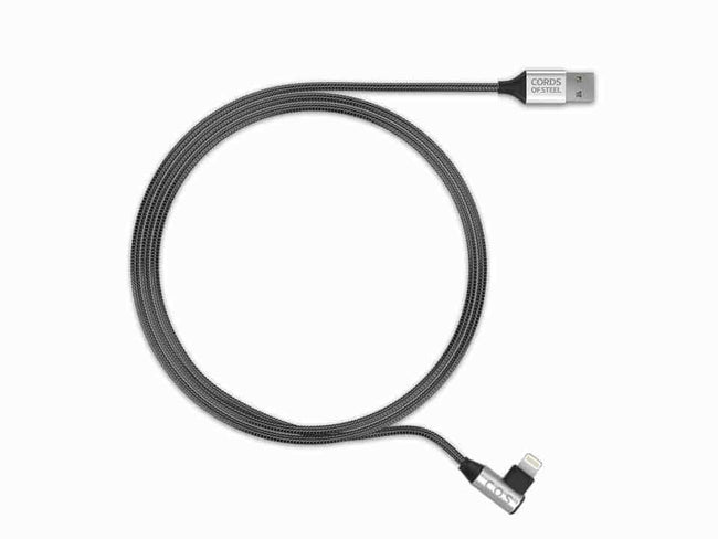 Cords of Steel Gunmetal Lightning Micro USB. Hover Image