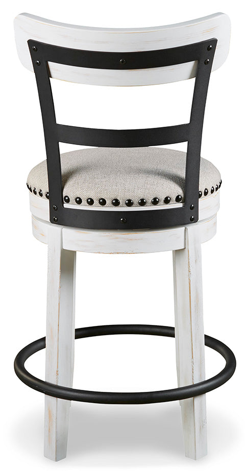 Valebeck White Swivel Barstool D546-524