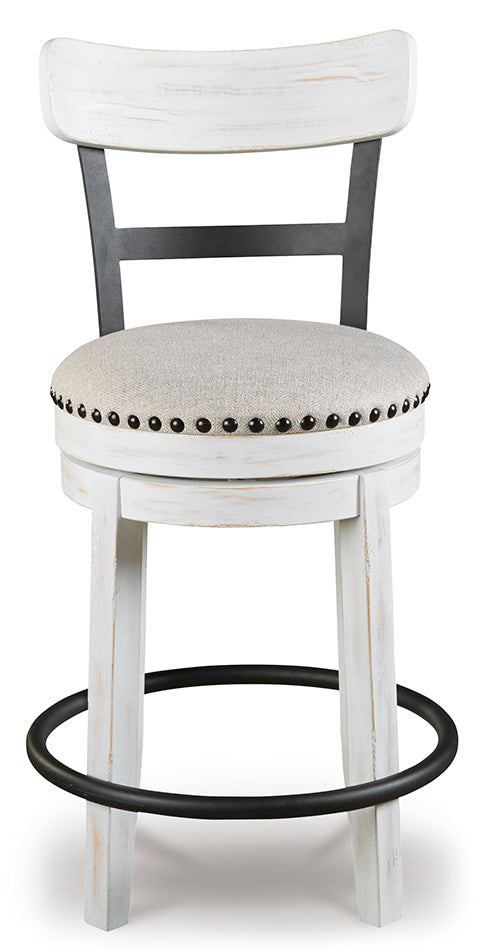 Valebeck White Swivel Barstool D546-524