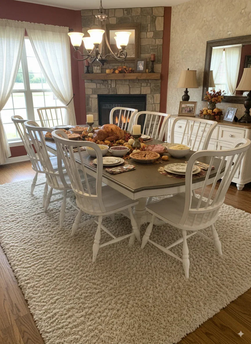 Magnolia Manor Table & 8 Chairs 244-C1000S-P4424-T4424 - Darseys Furniture & Mattress
