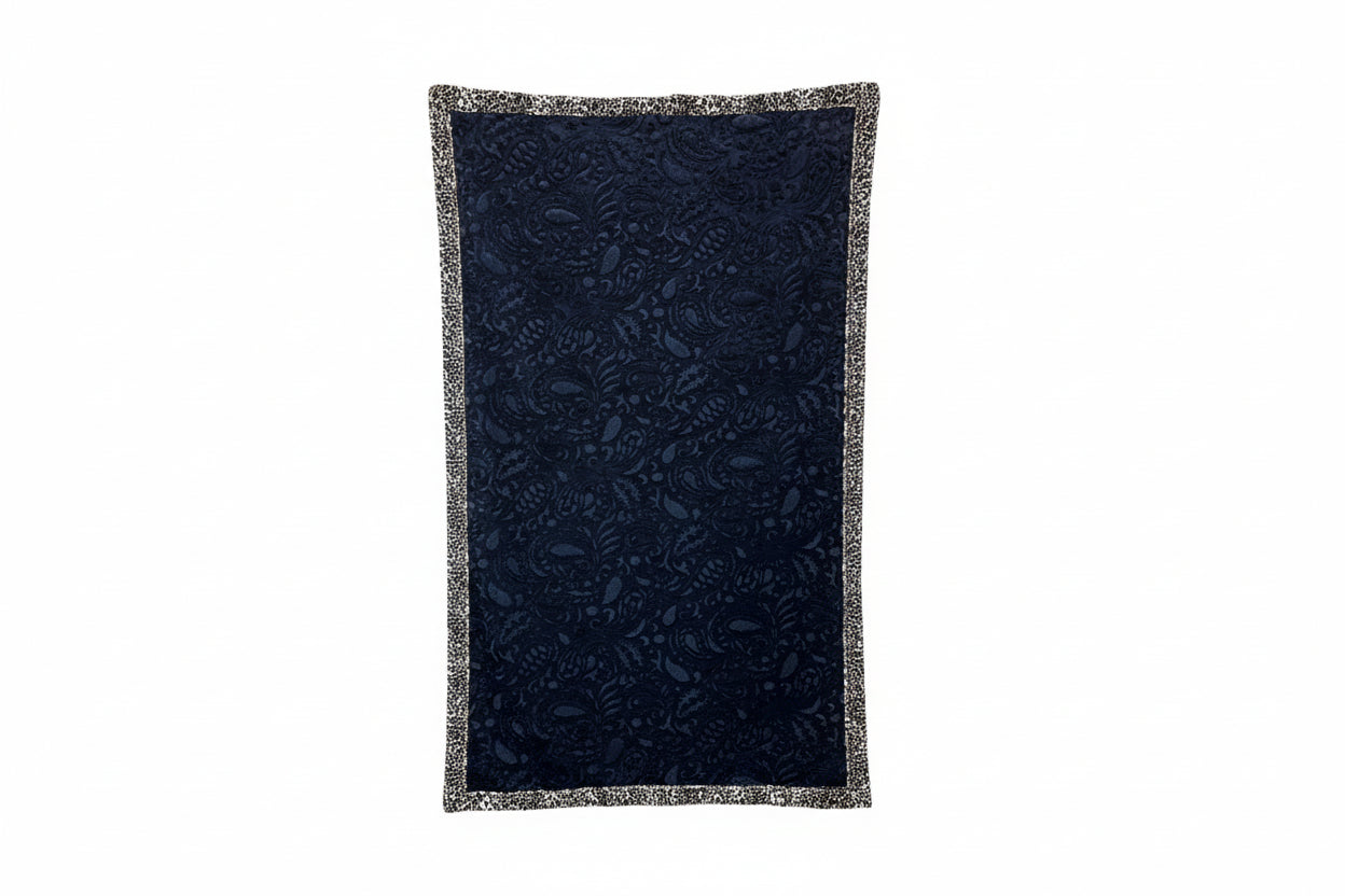 Navy Paisley Taupe Cheetah - Mega Size 90"x55"