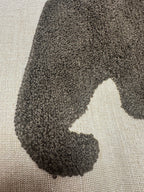 HiEnd Accents Aztec Bear Embroidered Burlap Lumbar Pillow