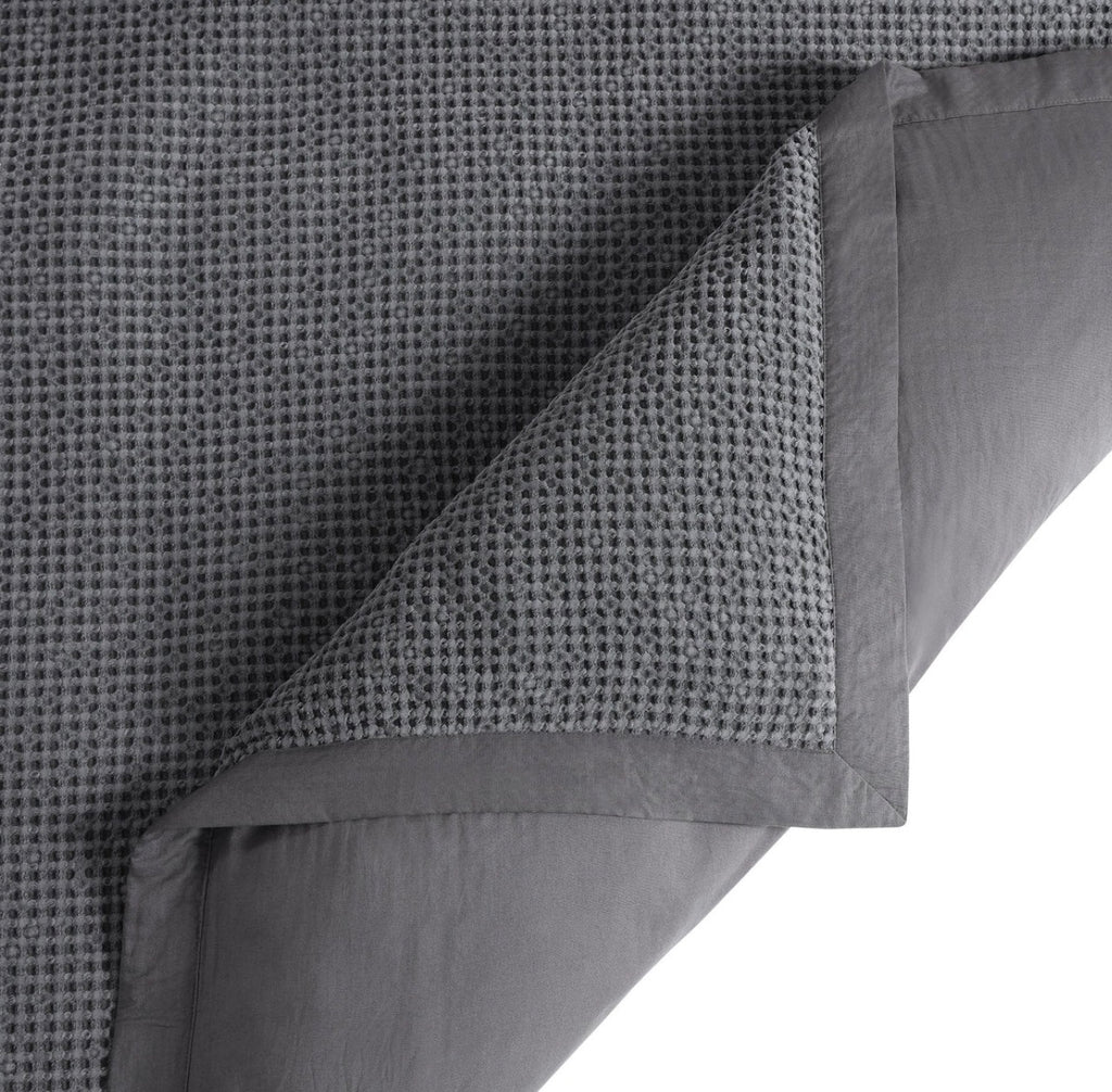 HiEnd Accents, Stonewashed Cotton Waffle Weave King Duvet Cover Set