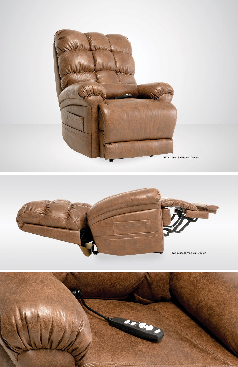 Infi Poco Watford Honey Lift Chair MM1652SO-HDW-C02 - Darseys Furniture & Mattress