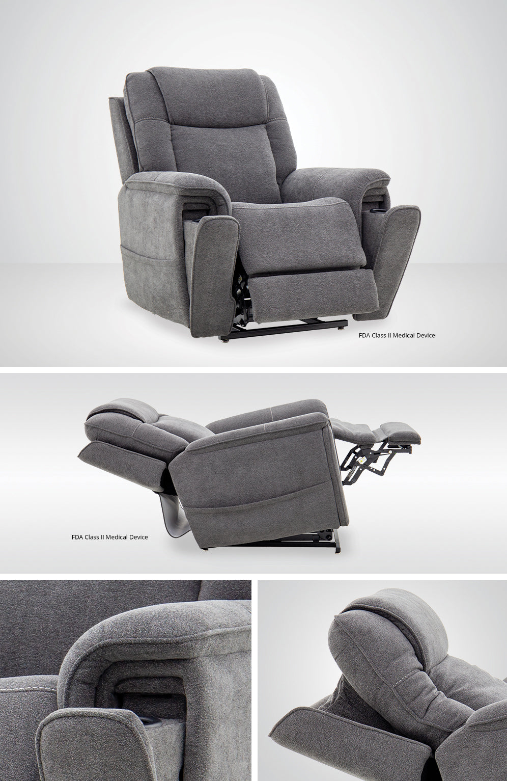 Trio Mezzo Trento Pewter Lift Chair MM3600-VTP-H0A