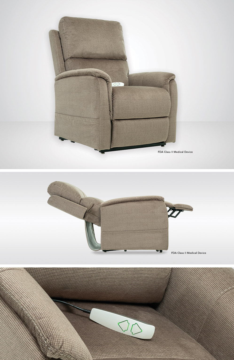 Trio Mezzo Burbank Taupe Lift Chair MM3605-MBT-A01