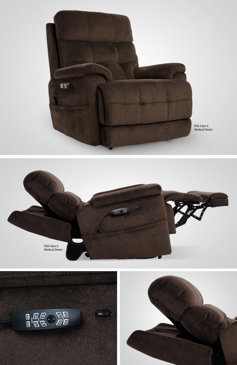 Infi Elevato Dorell Chocolate Lift Chair MM5640-CDD-H0A