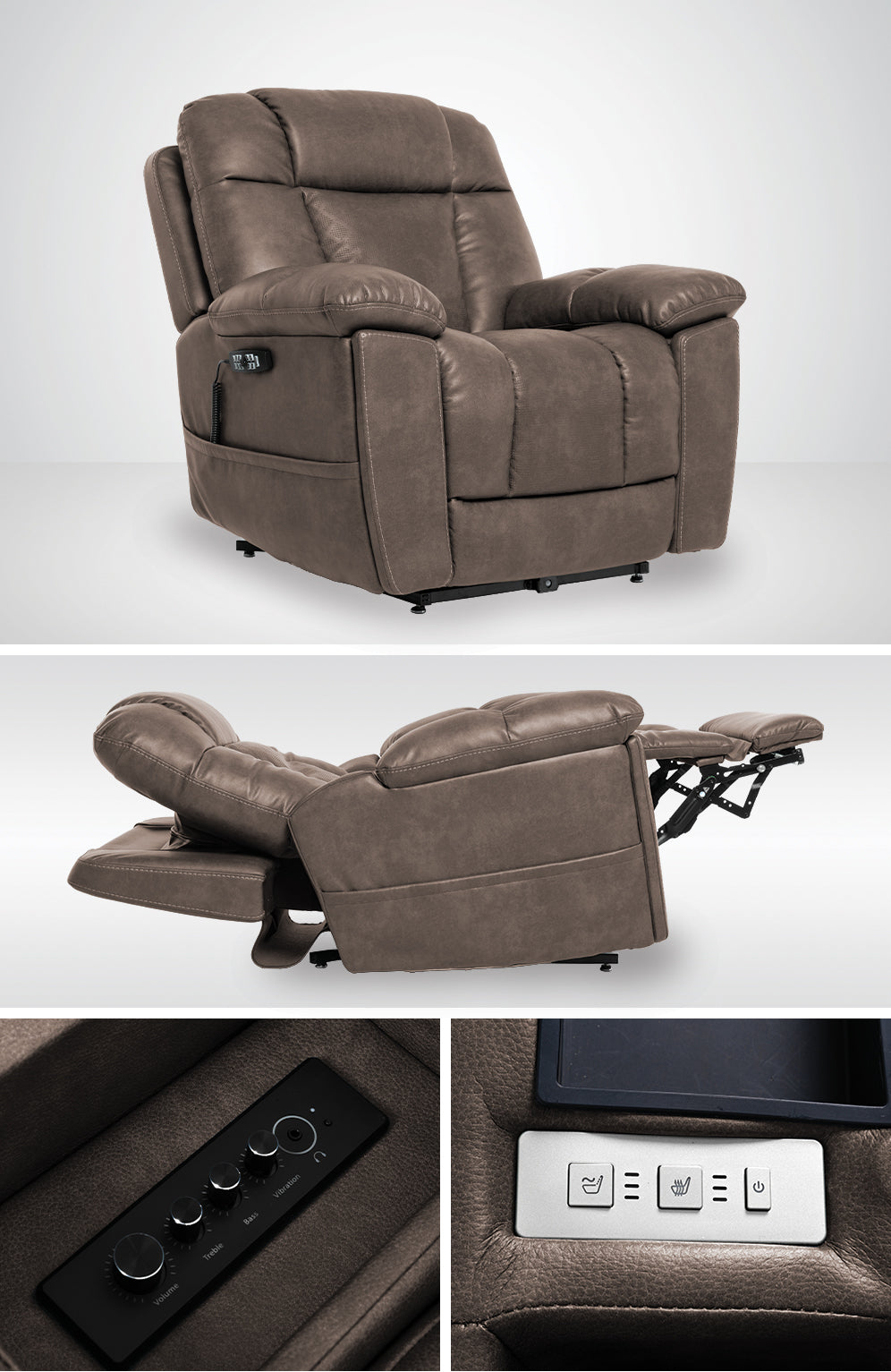 Infi Immerse Cappricio Cappuccino Lift Chair MM8945-CCPDR-H0A