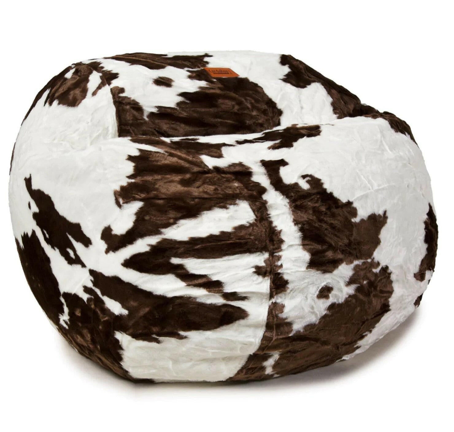 KC-FUR-COW King Cowhide Convertible Beanbag