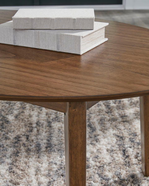 Gordonay Brown Cocktail Table and 2 End Tables T155-13