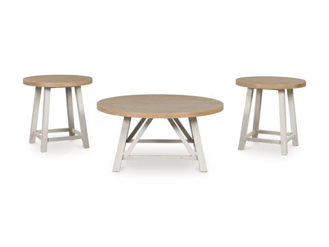 Fawndell Antique Cocktail Table and 2 End Tables T193-13