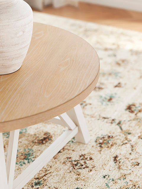 Fawndell Antique Cocktail Table and 2 End Tables T193-13