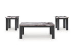 Jazmore Dark Brown Cocktail Table and 2 End Tables T255-13 - Darseys Furniture & Mattress