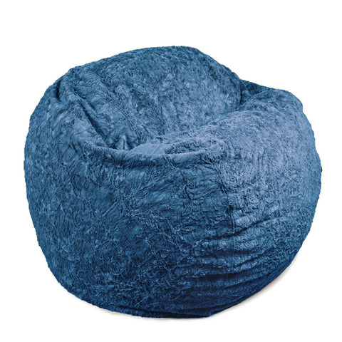 Youth Navy Faux-Fur Convertible Beanbag TC-FUR-NV.