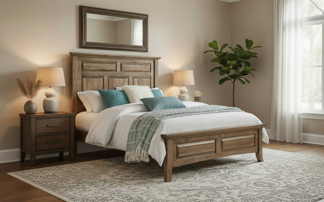 Provence Sandstone Queen Size Bed 41298MS/402981MS. Hover Image