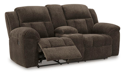 Frohn Chocolate Reclining Loveseat 3740794 - Darseys Furniture & Mattress