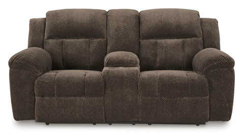 Frohn Chocolate Reclining Loveseat 3740794 - Darseys Furniture & Mattress