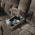 Frohn Chocolate Reclining Loveseat 3740794 - Darseys Furniture & Mattress