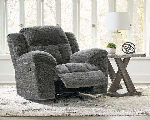 Frohn Graphite Recliner 3740625 - Darseys Furniture & Mattress