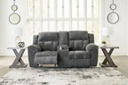 Frohn Graphite Reclining Loveseat 3740694 - Darseys Furniture & Mattress